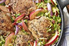 Baked Chicken with Brussels Sprouts and Apples